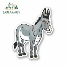 EARLFAMILY 13cm x 13cm Cartoon Donkey Car Stickers Accessories Vinyl JDM Bumper Trunk Truck Graphics Fine Decal
