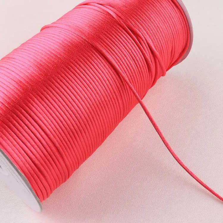 01red 20m 1,5 мм китайский узел Macrame шнур красный DIY кисточки вышивка бисером браслет Плетеное украшение на нитке изготовление ручной работы инструмент с веревками - Цвет: 01red 20m