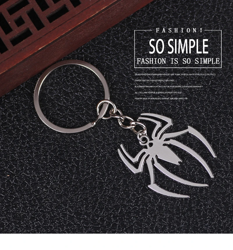 Modischer Neuer Legierungs-Schlüsselanhänger Herren Metallkette Halloween Retro-Stil Spinne Damen Geburtstag Schmuck Geschenk Anhänger 2026 – Detail 2