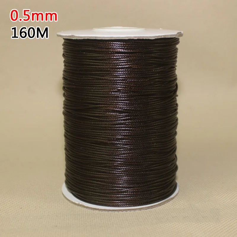 Провод вощеный шнур 0,5 мм/160 м 1 рулон полиэстер браслет DIY ожерелье