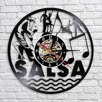 

Home Decor Latin Dance Salsa Dance Wall Art Dance Couple Vinyl Record Hanging Clock