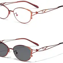 Модные солнцезащитные фотохромные женские очки для чтения, высокое качество, металлическая оправа, очки для дальнозоркости, винтажные очки NX