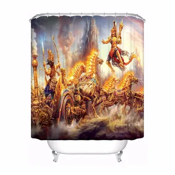 

Custom Waterproof Shower Curtain Indian Gods Printed Bathroom Decor Various Sizes #180324-01-13