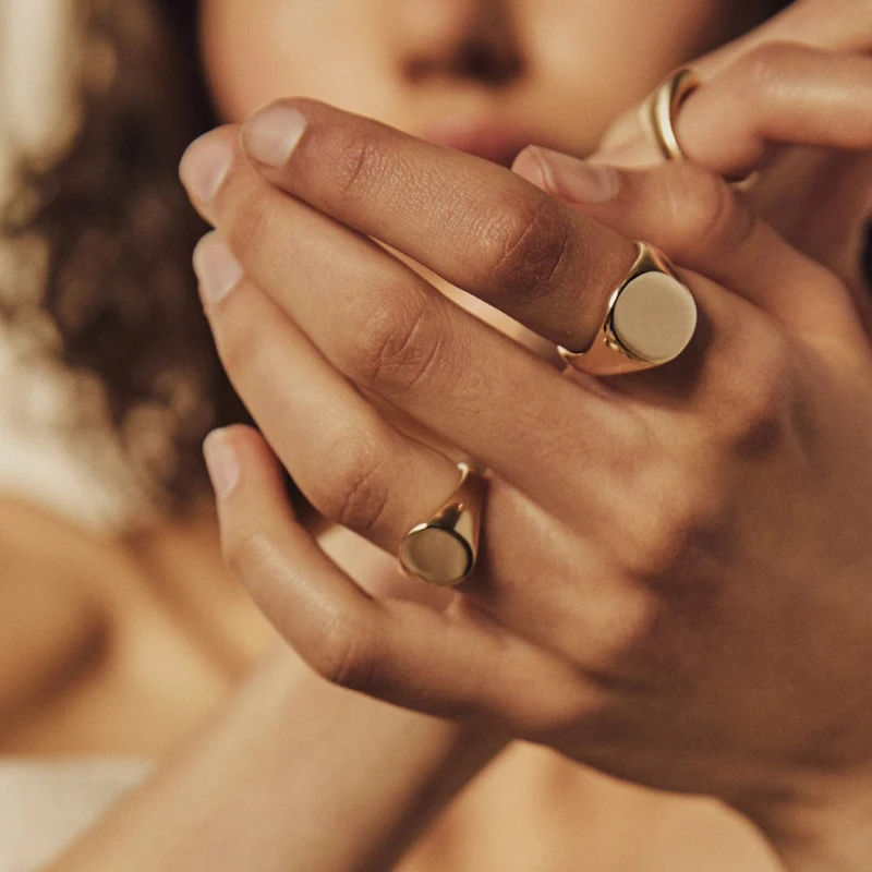 VERAMENTE NOBILE ANELLO CON SIGILLO CON FIRMA PERSONALIZZATA