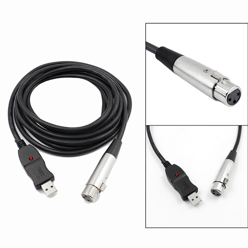 3M USB штекер XLR Женский микрофон USB MIC Link кабель
