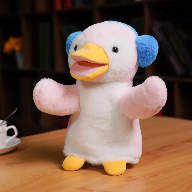 30cm Lovely Cute Unicorn Cock Bull Penguin Plush Hand Puppet  Doll  Toy Stuffed Animal Soft Gift for Children Kids  Adults 3