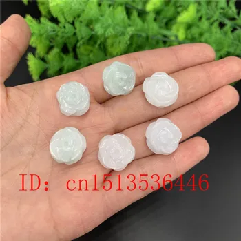 

5PC DIY Natural Emerald Chinese Carved Rose Bracelet Necklace Jewellery Fashion Accessories Hand-Carved Man Woman Amulet Gifts