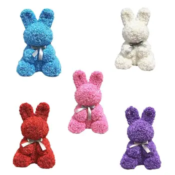 

Artificial Rose Soap Flower Rabbit Handmade DIY Simulation Cute Doll Friend Gift Wedding Decoration Women Valentines Gifts