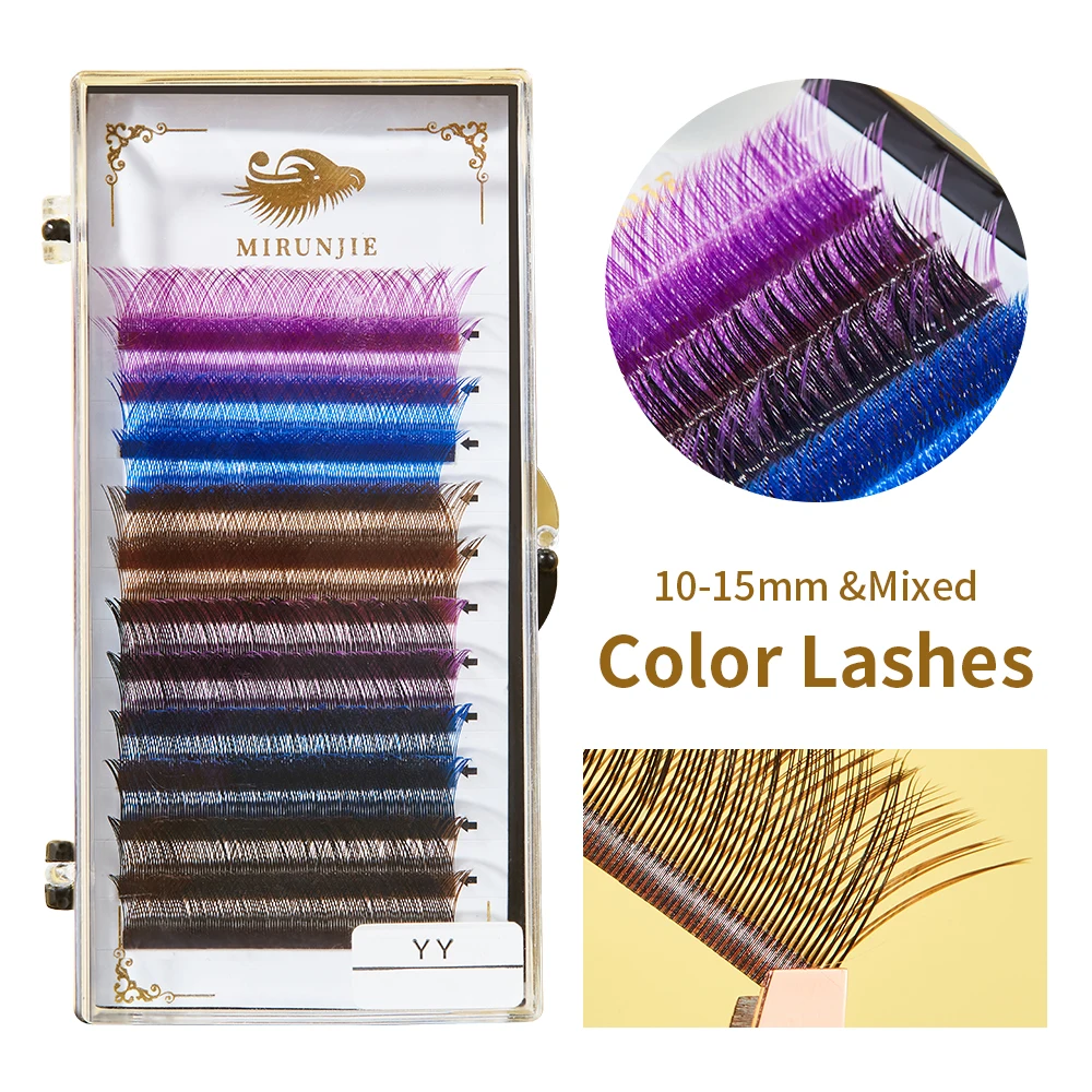 Soneed 10-15mm YY Premade Fans Eyelash Y Shape Individual Colored Lashes Fashion Extension Makeup Tools High Soft Quality Lash