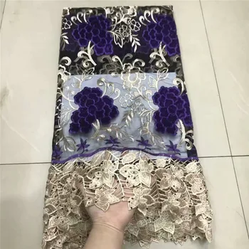 

Nigerian Lace Fabric African Lace Fabrics High Quality tulle net French Net Lace Fabric velvet lace For Wedding dress df83-100