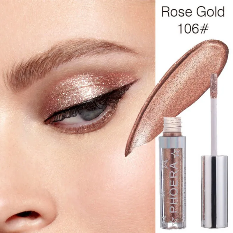Glitter Eyeshadow Waterproof Liquid Shimmer Long Lasting Metallic Pigments Shine Metals Glitter and Glow Eye Shadow Stickers
