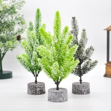  20CM White Snow Encrypted Green Tree Mini Artificial Christmas Tree Desktop Decoration New Year Home Decoration 