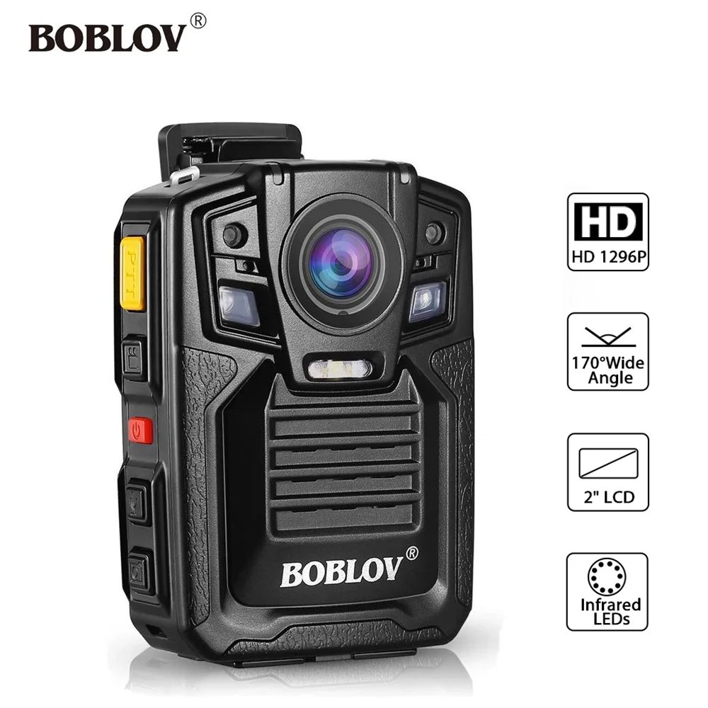 

BOBLOV HD66-02 32GB/64GB HD 1296P Mini Camcorder Security Police Body Camera Night Vision Video Recorder Wearable Police camera