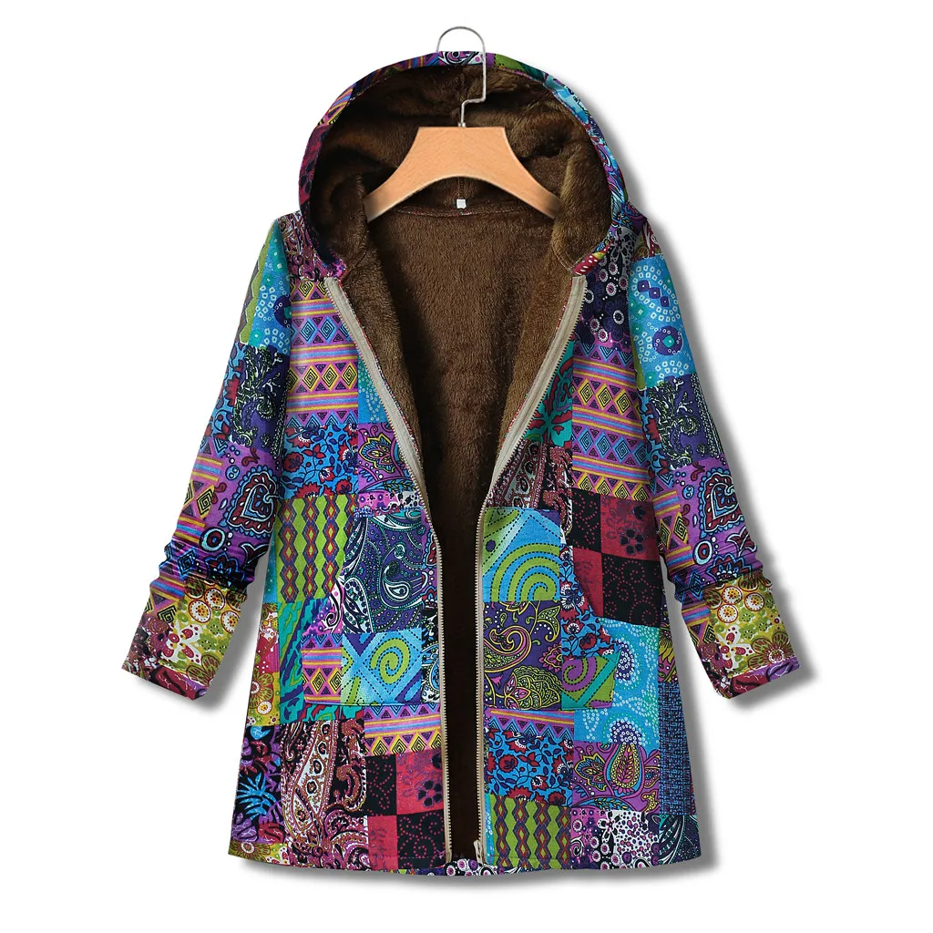 Новое зимнее женское пальто в винтажном стиле, теплое пальто на молнии с карманами и капюшоном, верхняя одежда abrigos mujer invierno# guahao