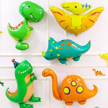 Cartoon Dinosaur Foil Balloon Children Kids Birthday Dino Decoration Cute Raptor Helium Ballon for Baby Shower Supplies
