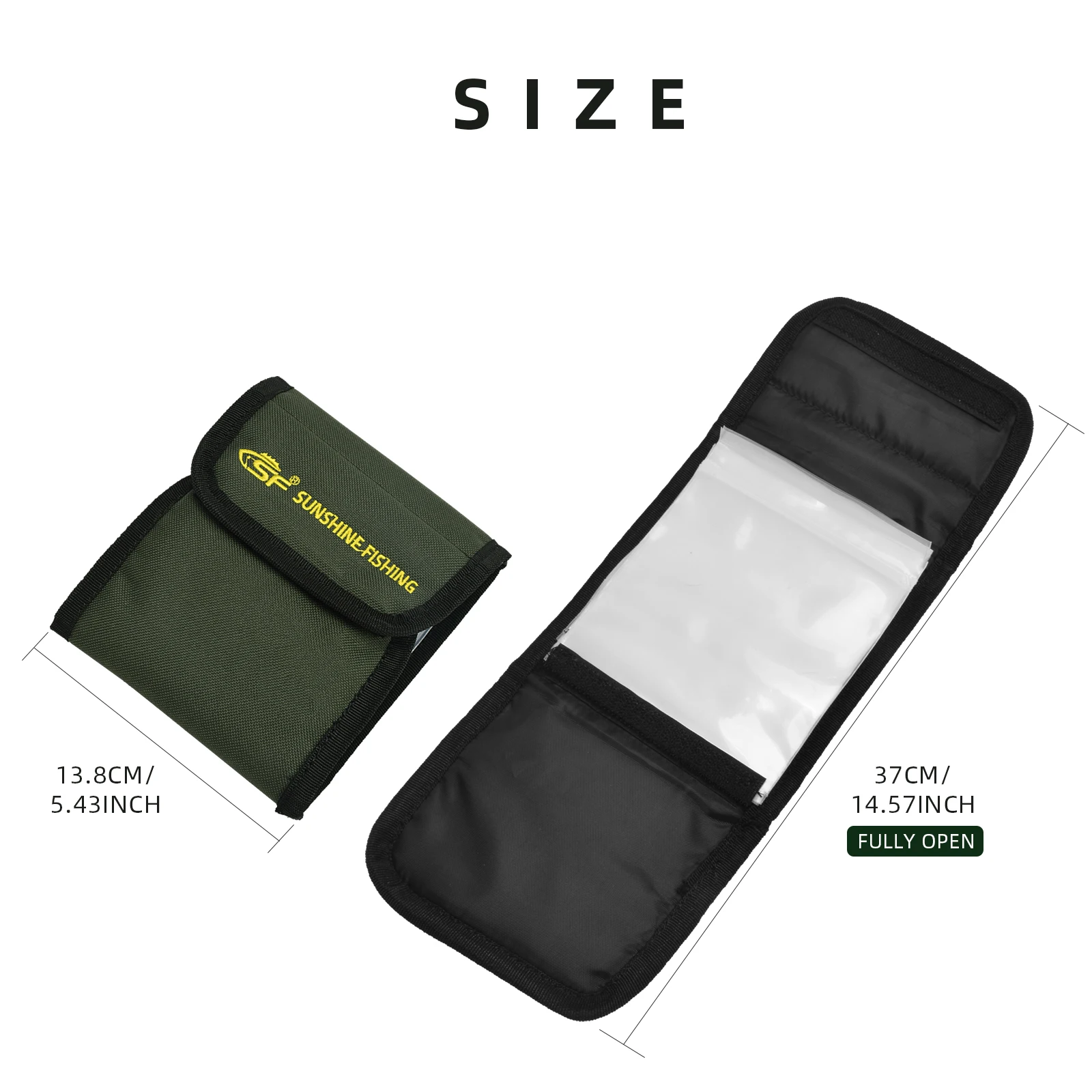 SF Fly Fishing Leader Wallet Tippet Tapered Leader Polyleader 12Pcs Detachable Clear Re-sealable Pockets Case Storage Accessorie