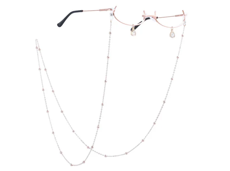 Ins girl wind half-frame pendant glasses net red with the Korean version with a chain decorative glasses