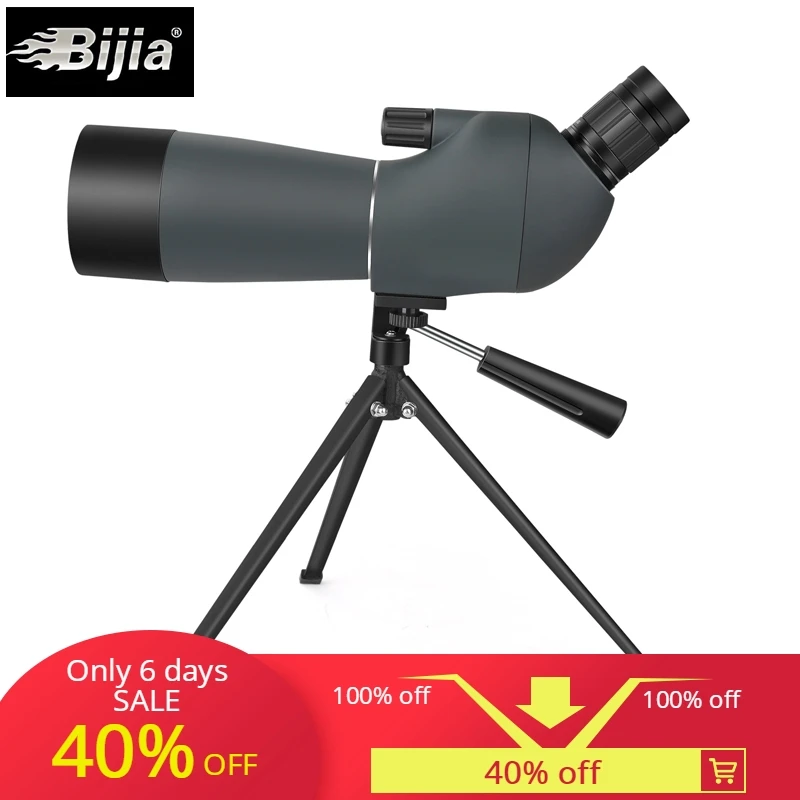

BIJIA 20-60x60 spoting scope bird watching monocular BAK4 prism waterproof HD zoom telescope with tripod