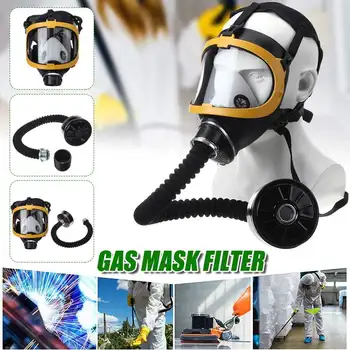

3PCS Mask Air Pipe Set Full Face Gas Mask Constant Flow Supplied Respirator System Kit Protective Mask For Construction