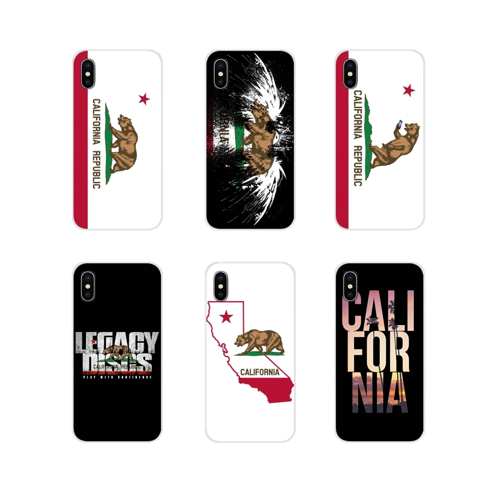 Mobile Phone Cover For BQ Aquaris S 5059 5035 6040L C V Plus X X2 Pro U U2 Lite M 2017 E 4.5 E5 X5 California Republic Bear flag | Мобильные