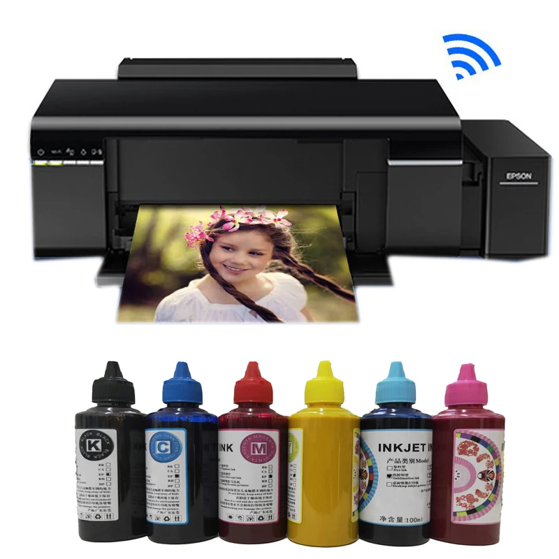 Vilaxh 600ml Sublimation Ink with For Epson A4 Size 6 Color Inkjet Printer  For Used Mug Cup T-shirt,plate etc