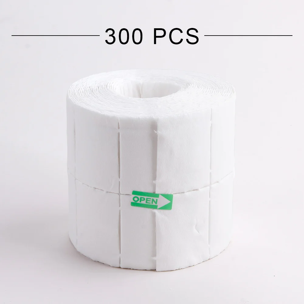 300 Pcs 300/500/900 шт безворсовые салфетки для маникюра Лак для ногтей гель для снятия очиститель Бумага ногтей салфетки хлопка быстро достаньте прокладки ногтей, для маникюра - Цвет: 300 Pcs