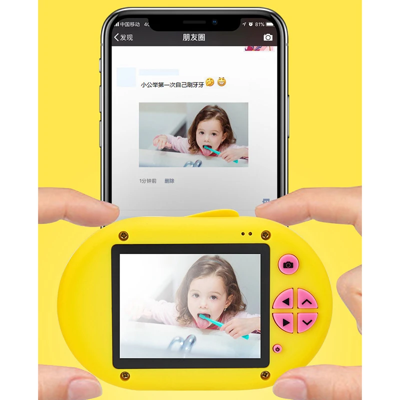 Мультяшная мини цифровая детская камера 2,0 дюймов экран Wifi HD маленькая зеркальная видеокамера в подарок распродажа