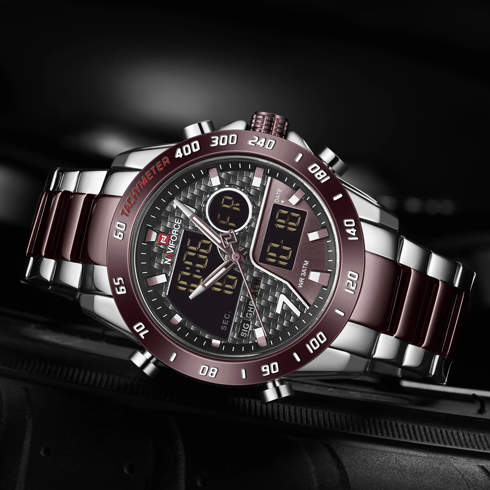 Billige NAVIFORCE Männer Uhr Uhr Design Quarz Edelstahl Stahl Wasserdichte Luxus Marke Männlichen Armee Militär Stunde Relogio Masculino 2020