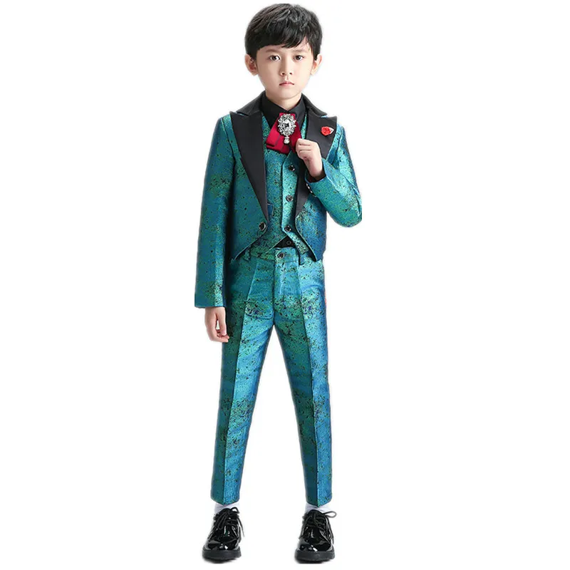 

Formal Boys Suits For Wedding Party Blazers Pants Baptism Children Outfit Kids Costume Gentlemen Teenager Tuxedos Sets