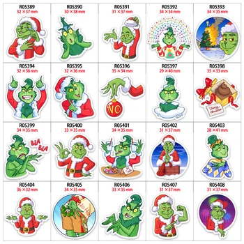 

Christmas Cartoon Animation Character Printed 30Pcs/lot Acrylic Resin DIY Craft Supplies Kids Headwear Decor R0538 R0539 R0540