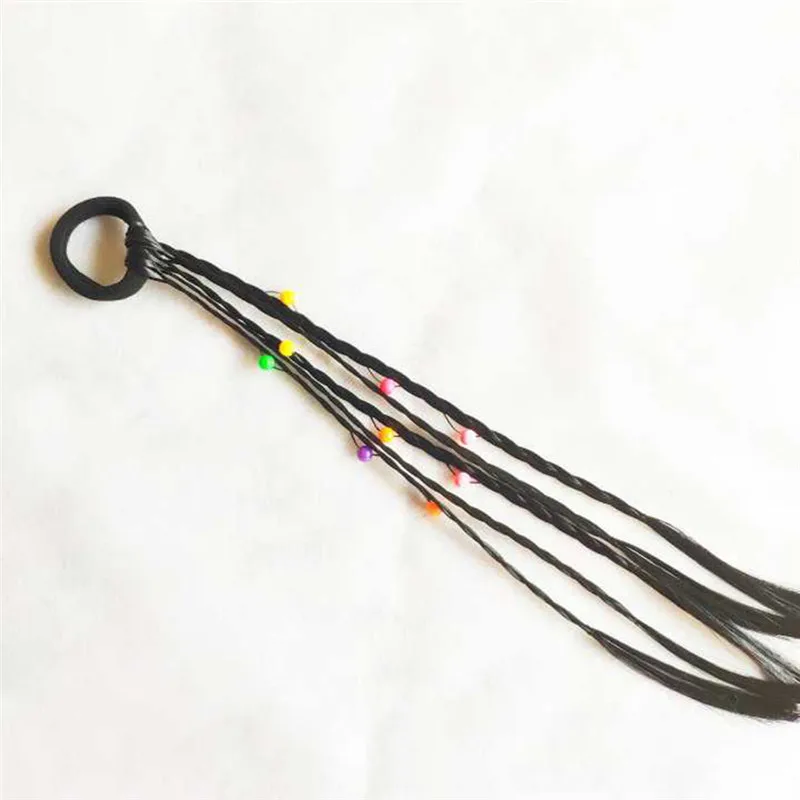 1 1 шт., Женская эластичная лента для волос, Плетеный парик, повязка на голову в богемном стиле, повязка на голову в виде косички для детей, эластичная резинка для волос, резинка для волос, аксессуары для волос - Цвет: 1