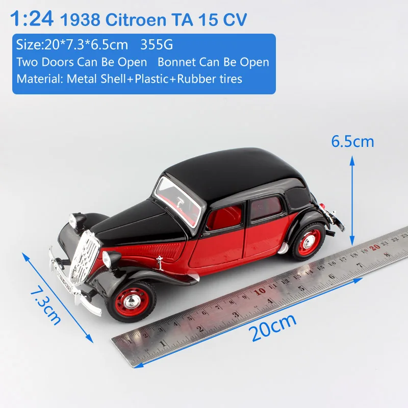 Bburago 1/24 весы классические citroen TA 15CV тяга Avant 1938 автомобили Diecasts и игрушки модели автомобилей миниатюрные авто для детей