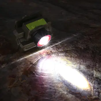 

Zoomable Q5+COB LED Rechargeable Headlamp Headlight Flashlight
