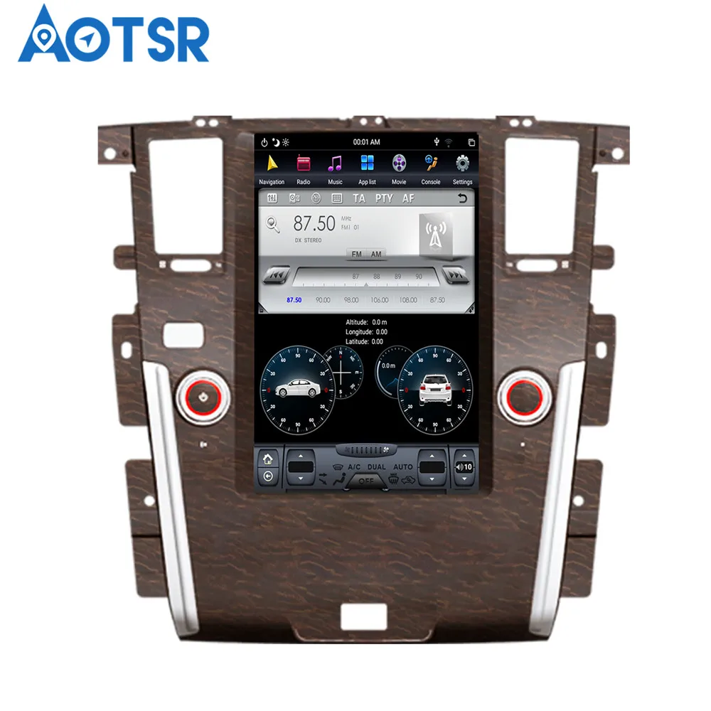 12,1 дюймов Android 2 ГБ 4 ядра автомобиля нет dvd-плеер gps навигации для Nissan Patrol 2015 2016 2017 2018 RDS мультимедиа ips Экран