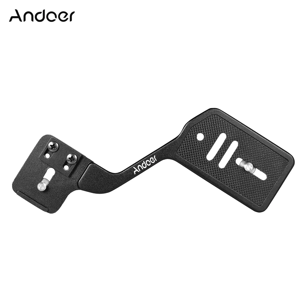 

Andoer Universal Aluminum Bracket Mount Holder for Canon Nikon Sony DSLR Camera for Camera Speedlite Flash Light with 1/4" Screw