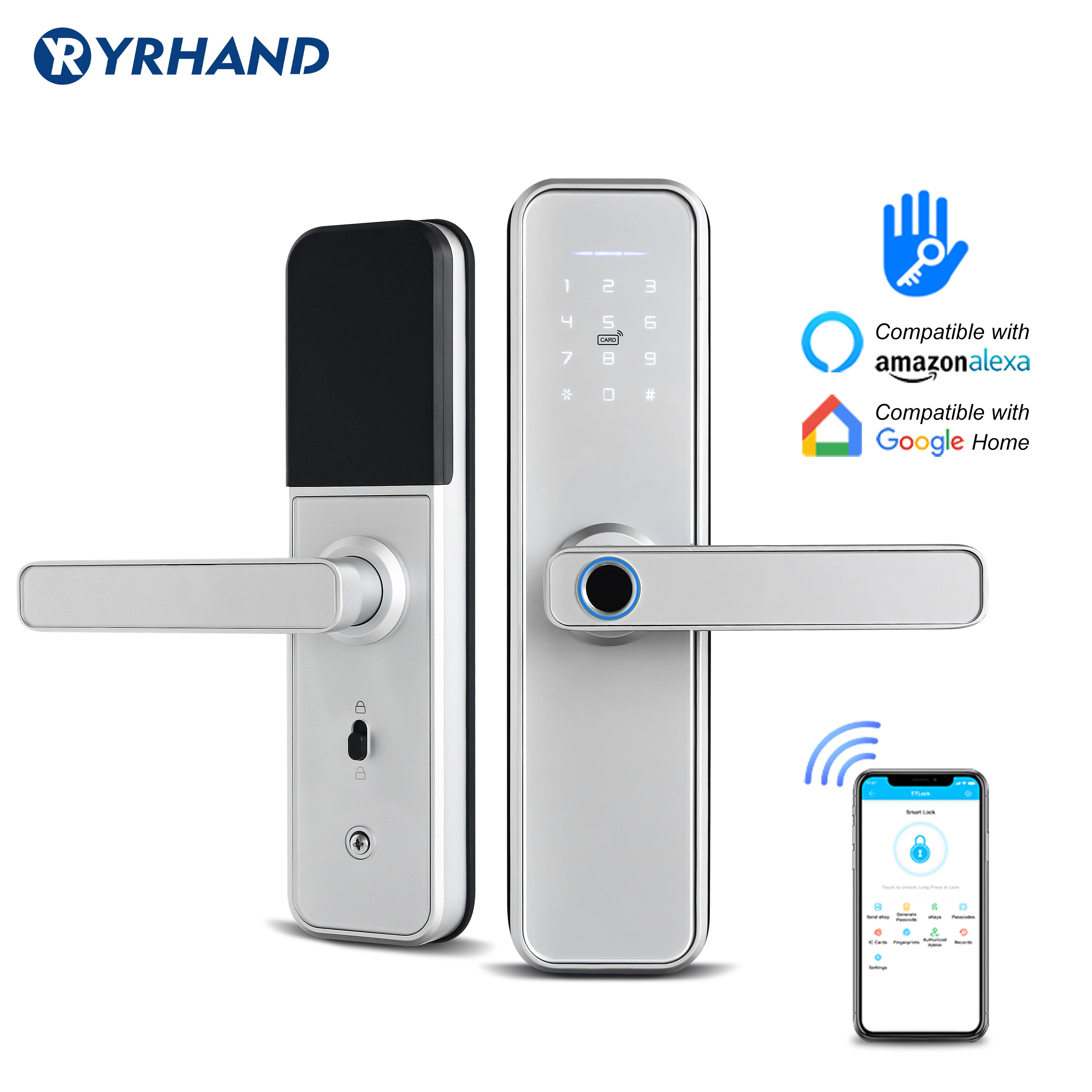 Kiezelsteen geur Scheermes X5 Wifi Elektronische Smart Deurslot Met Ttlock App, Security Biometrische  Vingerafdruk Intelligente Slot Met Wachtwoord Rfid Card|Elektrisch slot| -  AliExpress