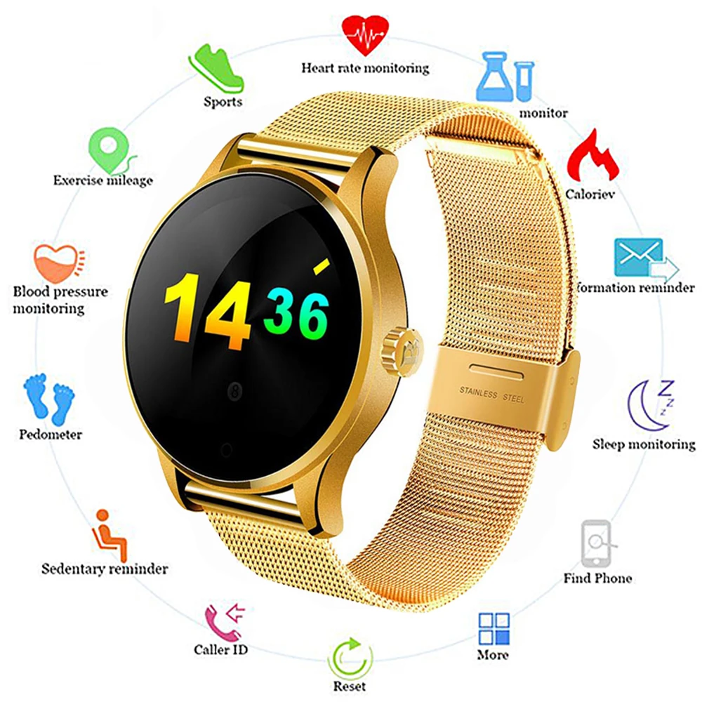 k88h stainless steel smartwatch