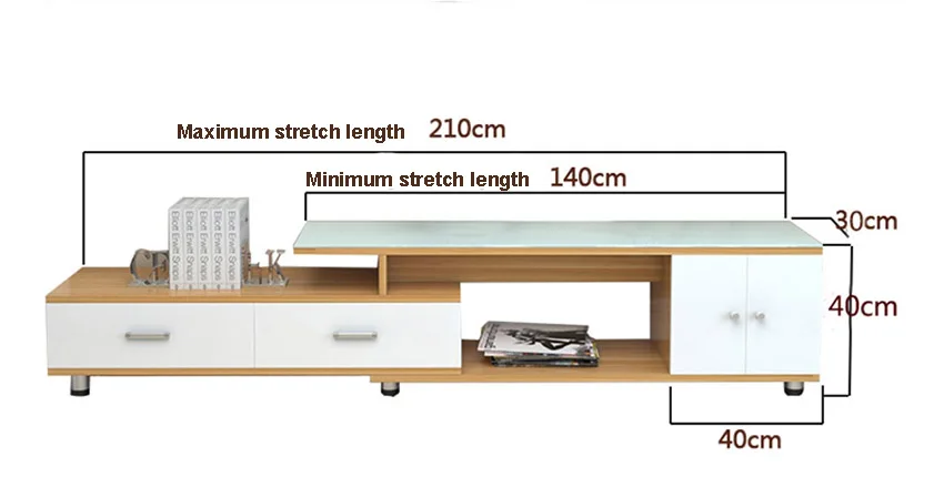 Длина масштабируемый столик для телевизора гостиная мебель для дома современный стиль деревянные панели телевизор, стенд для телевизора шкаф в сборе