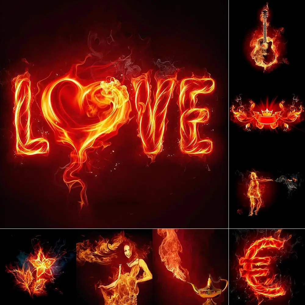 

Creative Black Fire Magic Art Style Square Bedroom Tapestry Living Room Wall Hanging Blanket Beautiful Home Decor