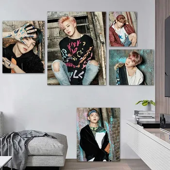 

Korean Kpop Bangtan Boys Wall Art Poster Wall Stickers Canvas Painting Star Idol Collection Poster For Living Room Home Decor