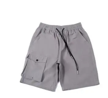 Серый Men's Multi Pocket Cargo Shorts fashion Casual Knee Shorts Men Loose short pants Homme Summer Sweatpants - Цвет: Серый