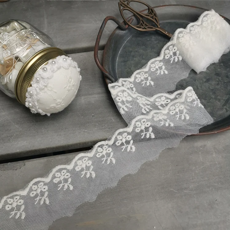 3 Meters Off White Lace Trims Applique Costume Lace Trimmings Ribbon Home Textiles Sew on Accessories lace ribbon lace sewing accessories lace sewing supplies lace accessories lace garment accessories