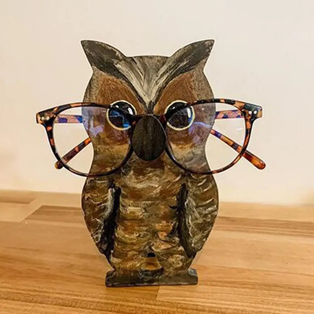 Glasses Holder Creative Cute Animal Spectacle Holder Owl Puppy Dog  Sunglasses Display Stand For Home Office Desktop Decoration