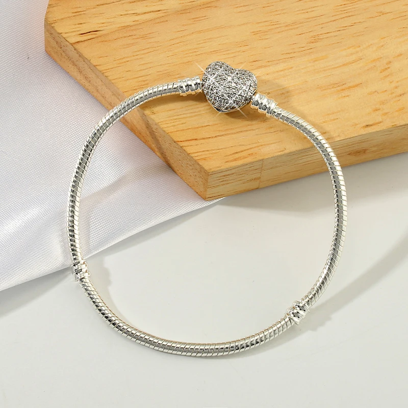 Cubic Zirconia Owl Snake Bone Bracelets Fit Original Beaded Bracelet DIY Boy Girls Charm Bangle Child Jewelry