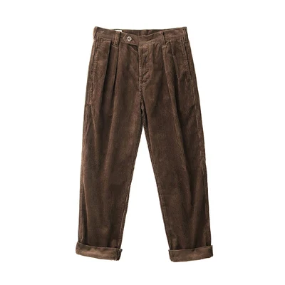 Homme Pantalon En Velours Chino Pantalons Avec Poches Hiver