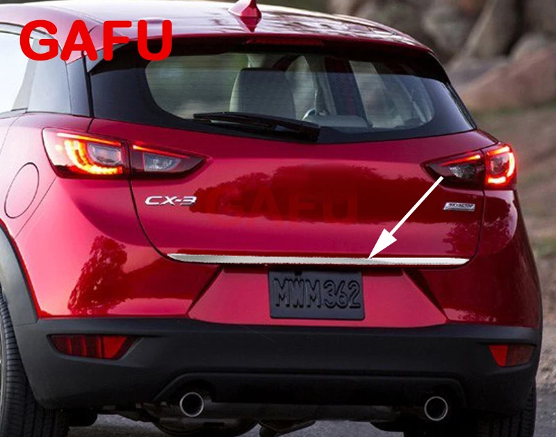 Для Mazda CX 3 CX3 2014 2018 наклейка задняя дверь из нержавеющей стали отделка багажника 1