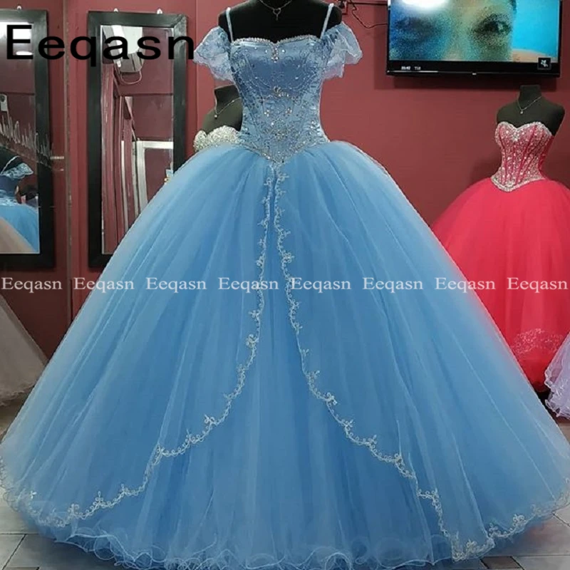 Изготовление на заказ, Платья de 15 anos Бальные платья Формальное вечернее платье Кристальное платье на выпускной для принцессы