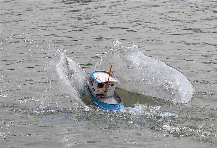 Моделирование Q1 буксир яйцо лодка Мини Q лодка маленький росток буксир спасательная лодка модель дистанционного управления набор Материал 1:18
