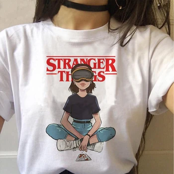 

Stranger Things T Shirt Women Print Casual Short Sleeve Tshirt Female Harajuku Graphic 90s Funny T-shirt femme Summer tee Shirt