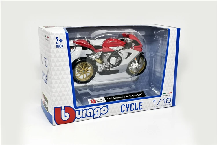 Bburago 1/18 масштаб 1:18 MV Agusta F3 Oro 2012 Литые пластиковые модели мотоциклов для мальчиков|